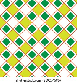 Resumen Plazas Geométricas Psicodélicas Patrón sin inconvenientes Colores de moda Perfecto para impresión de tela de alamante o envolver papel Vector Multicolor Mínimo Diseño Tonos Verdes Neon Lime