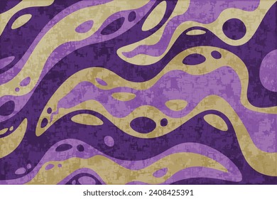 Abstract psychedelic groovy background with texture. Vector illustration.