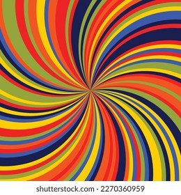 Abstract psychedelic groovy background. Vector illustration.