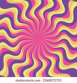 Abstract psychedelic groovy background. Vector illustration.