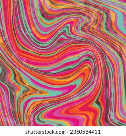 Abstract psychedelic groovy background. Vector illustration.
