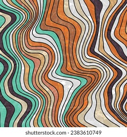 Abstract psychedelic groovy background. Vector illustration.