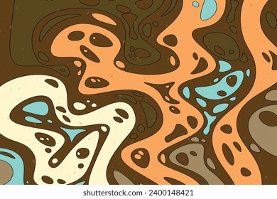 Abstract psychedelic groovy background. Vector illustration.