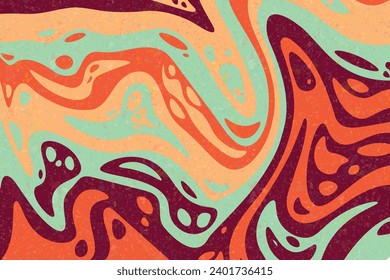 Abstract psychedelic groovy background. Vector illustration.