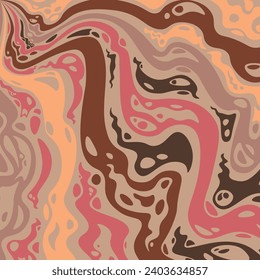 Abstrakter, psychedelischer, groovy Hintergrund. Vektorgrafik.