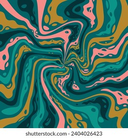 Abstract psychedelic groovy background. Vector illustration.