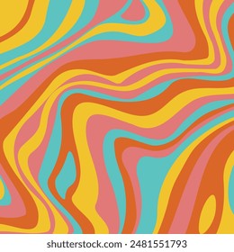 Abstract psychedelic groovy background. Vector.