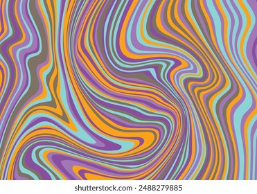 Abstract psychedelic groovy background. Vector illustration.