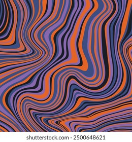 Abstract psychedelic groovy background. Vector illustration.