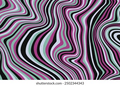 Abstract psychedelic groovy background. Vector illustration.