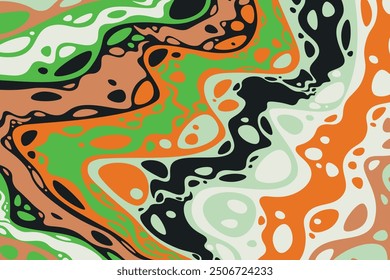 Abstract psychedelic groovy background. Vector illustration.