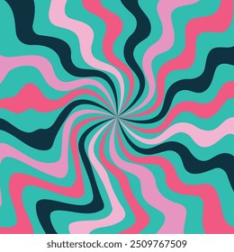 Resumo do fundo groovy psicodélico. Ilustração vetorial.