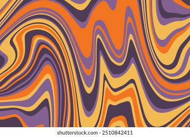 Abstract psychedelic groovy background. Vector illustration.