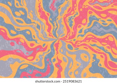 Abstract psychedelic groovy background. Vector illustration.