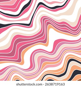 Abstract psychedelic groovy background. Vector illustration.