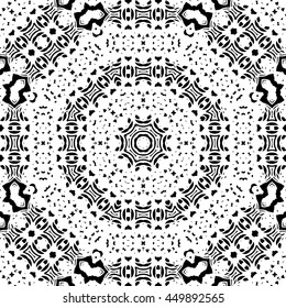 Abstract psychedelic kaleidoscopic seamless pattern. Vector.