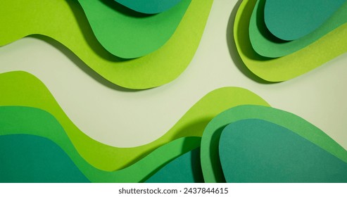 Abstract psychedelic papercut background vector design in eps 10