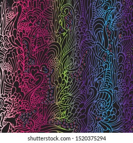 Abstract, psychedelic pattern. Illustration, bright, doodle