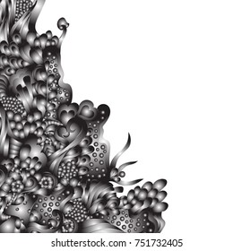 Abstract psychedelic pattern .Vector illustration, drawn by hand
