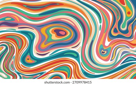 abstract psychedelic retro wave background