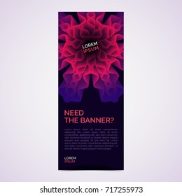 Abstract psychedelic Sacred Geometry Web Banners. Vector illustration.