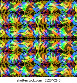 Abstract psychedelic seamless pattern.
