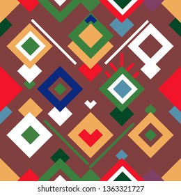 Abstract psychedelic seamless pattern with face.Vector illustration