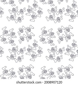 Abstract psychedelic seamless pattern with unique wave elements