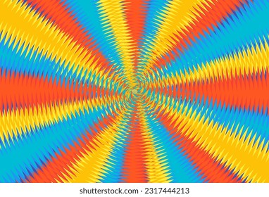 Abstract psychedelic spining retro burst background