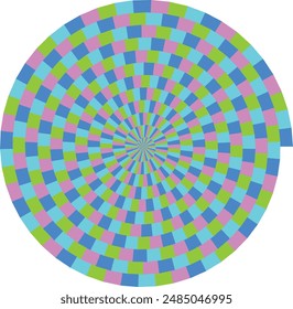 An abstract psychedelic spiral shape design element.