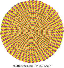 An abstract psychedelic spiral shape design element.