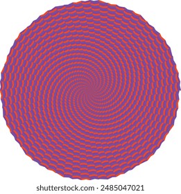 An abstract psychedelic spiral shape design element.
