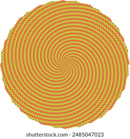 An abstract psychedelic spiral shape design element.