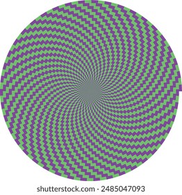 An abstract psychedelic spiral shape design element.