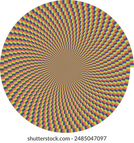 An abstract psychedelic spiral shape design element.