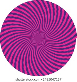 An abstract psychedelic spiral shape design element.