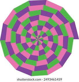 Un elemento de diseño de forma de espiral psicodélica abstracta.