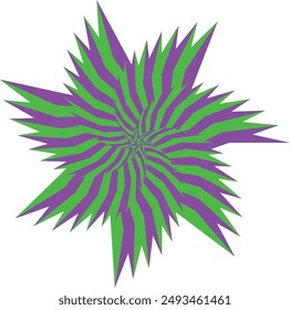 An abstract psychedelic spiral swirl shape design element.