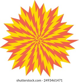 An abstract psychedelic spiral swirl shape design element.