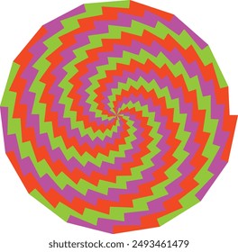 An abstract psychedelic spiral swirl shape design element.
