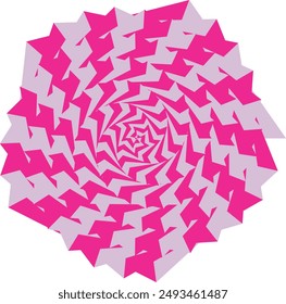 An abstract psychedelic spiral swirl shape design element.