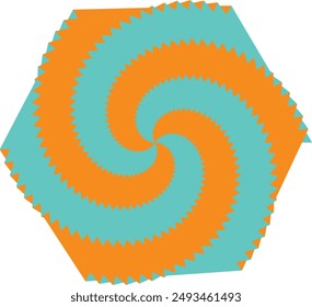 An abstract psychedelic spiral swirl shape design element.