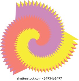 An abstract psychedelic spiral swirl shape design element.