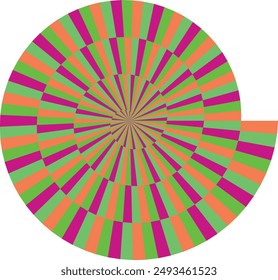 An abstract psychedelic spiral swirl shape design element.
