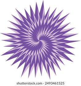 An abstract psychedelic spiral swirl shape design element.