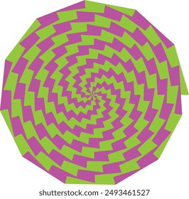 Un elemento de diseño de forma de espiral psicodélica abstracta.