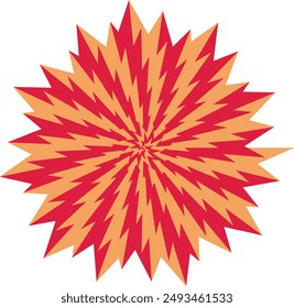 An abstract psychedelic spiral swirl shape design element.