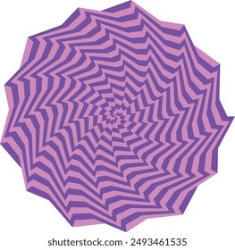 An abstract psychedelic spiral swirl shape design element.