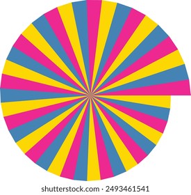 An abstract psychedelic spiral swirl shape design element.