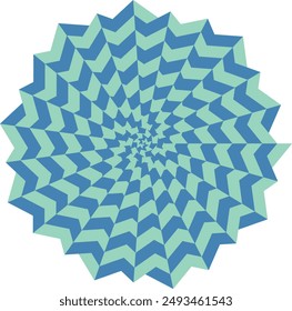 Ein abstraktes psychedelisches Spiralwirbel-Gestaltungselement.